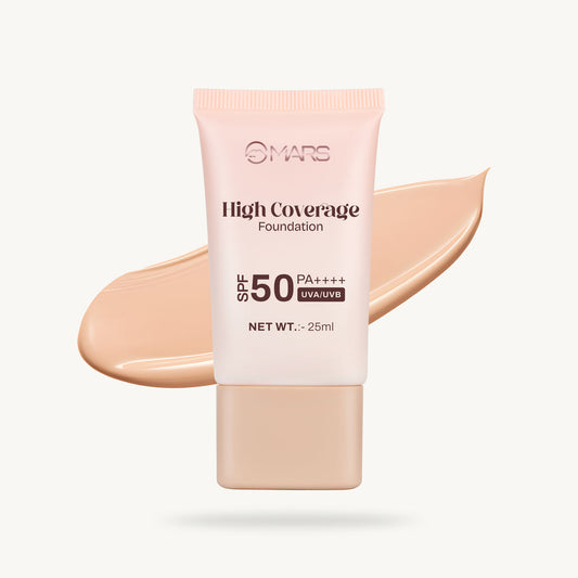 Mars High Coverage Foundation in a Tube | SPF 50 PA++++ UVA/UVB (03 natural beige)