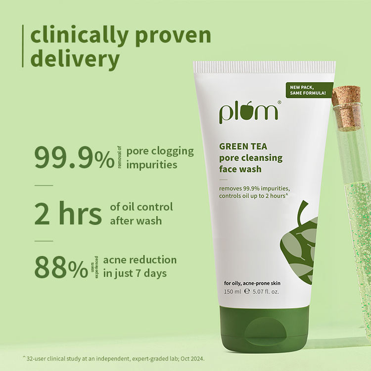 Plum Green Tea Pore Cleansing Gel Face Wash With Glycolic Acid (150ml)