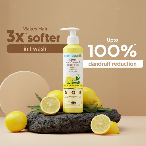 Mamaearth Lemon Anti-Dandruff Conditioner with Lemon & Aloe Vera for Itchy & Flaky Scalp - 250 ml