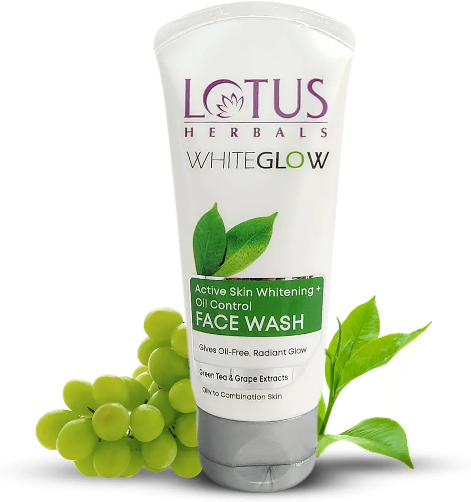 Lotus Herbals White Glow Active Skin Whitening And Oil Control Face Wash, 50g