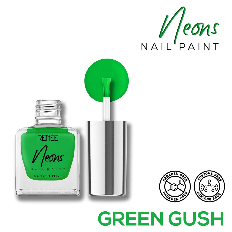 RENEE Neons Nail Paint (02 Green Gush)