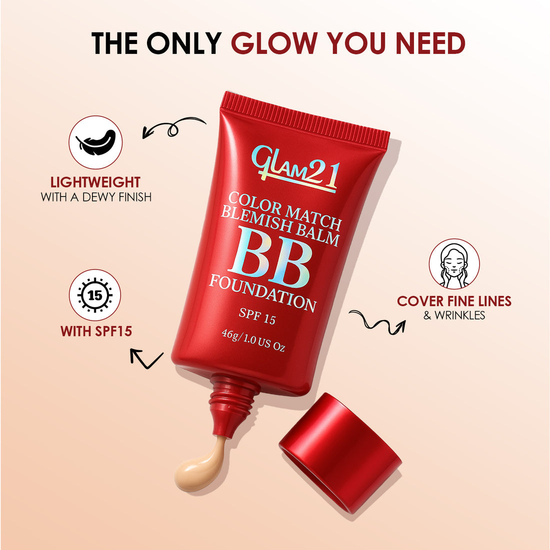 Glam21 Color Match BB Foundation (02Honey Drop)