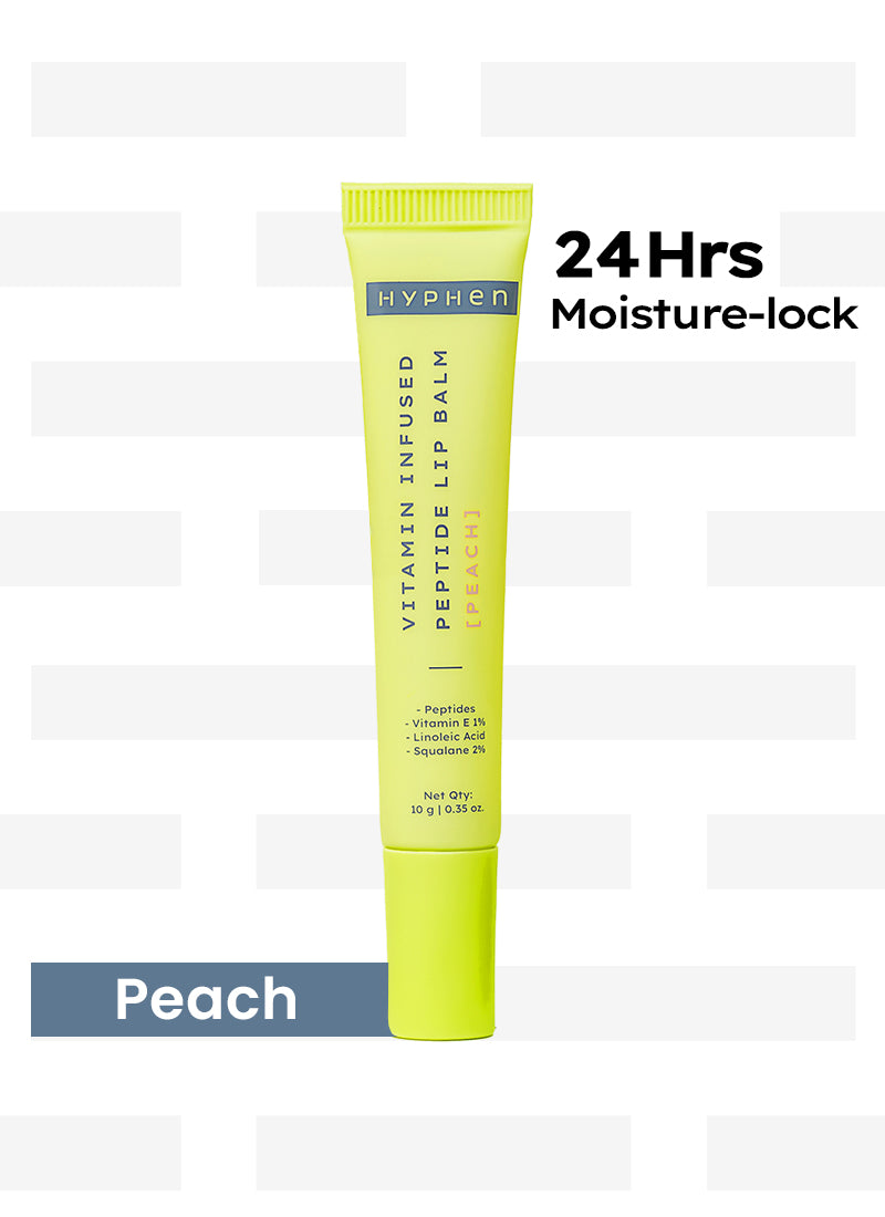 Hyphen Vitamin infused peptide lip balm - peach 10g