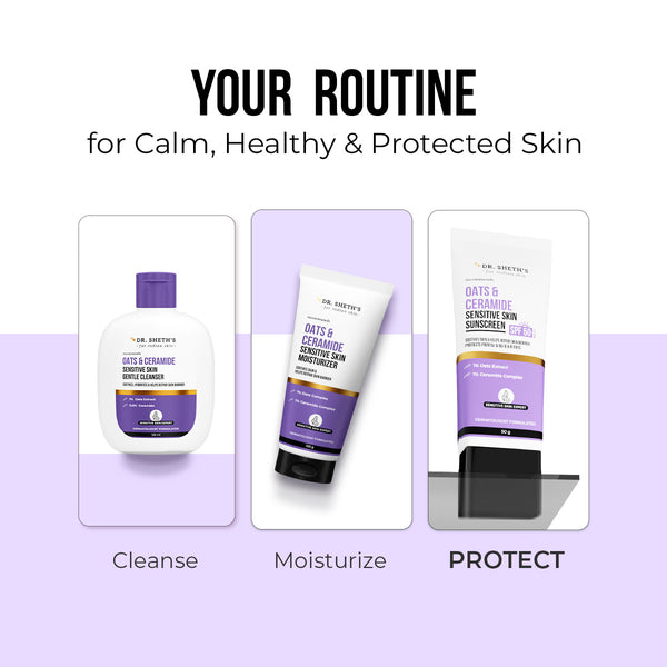 Dr. Sheth's Oats & Ceramide Sunscreen for Sensitive Skin - 50 gm