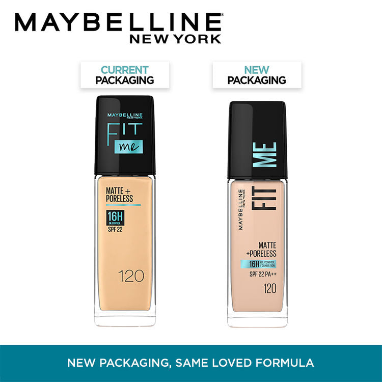 Maybelline Fit Me Matte+Poreless 16H Oil Control Foundation With SPF 22 PA++ (120 Classic Ivory)(30ml)