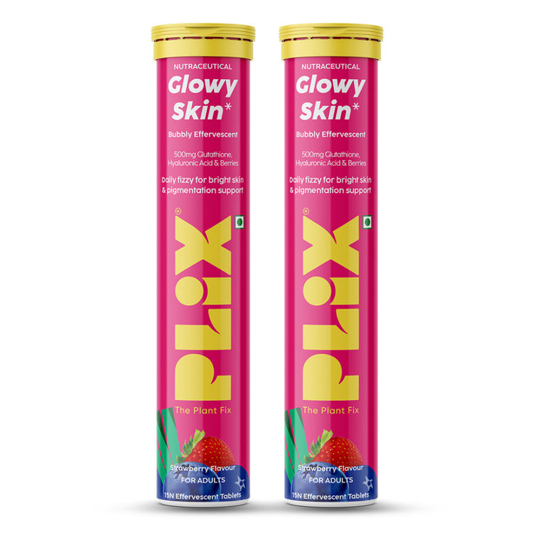 Plix Glutathione Skin Glow 30 Effervescent Tablet 500mg for Clear & Youthful Skin
(15 tablets each)