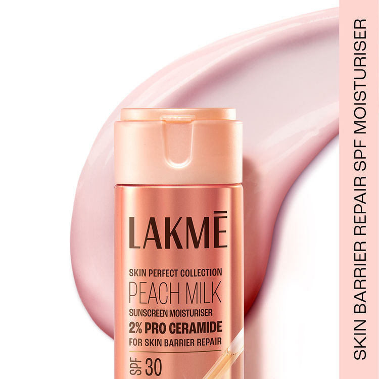Lakmé Peach Moisturiser with SPF 30 & Ceramide, UV Defense & Barrier Repair, All Skin Types
(200ml)