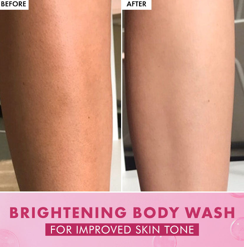 Mcaffeine Brightening Body Wash | 5% Niacinamide & Raspberry Extracts (300ml)