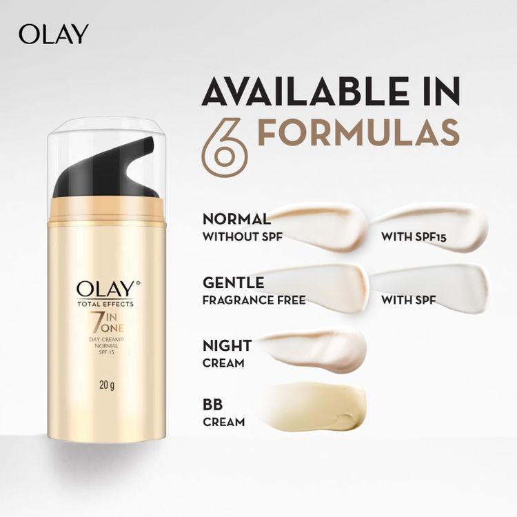 Olay Total Effects Day Cream With SPF 15 Normal, Fights 7 Signs Of Ageing With Niacinamide
(20g)