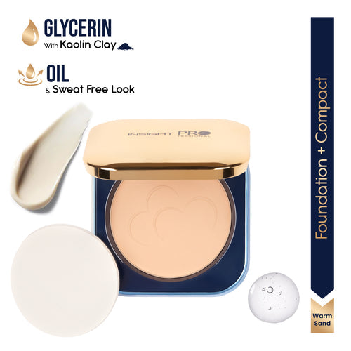 Insight professional All Day Matte Compact Foundation (06 Warm Sand)