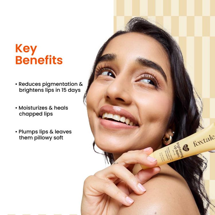 Foxtale Brightening Lip Balm With Peptides, Vitamin C & Hyaluronic Acid - Clear Glaze
(12g)