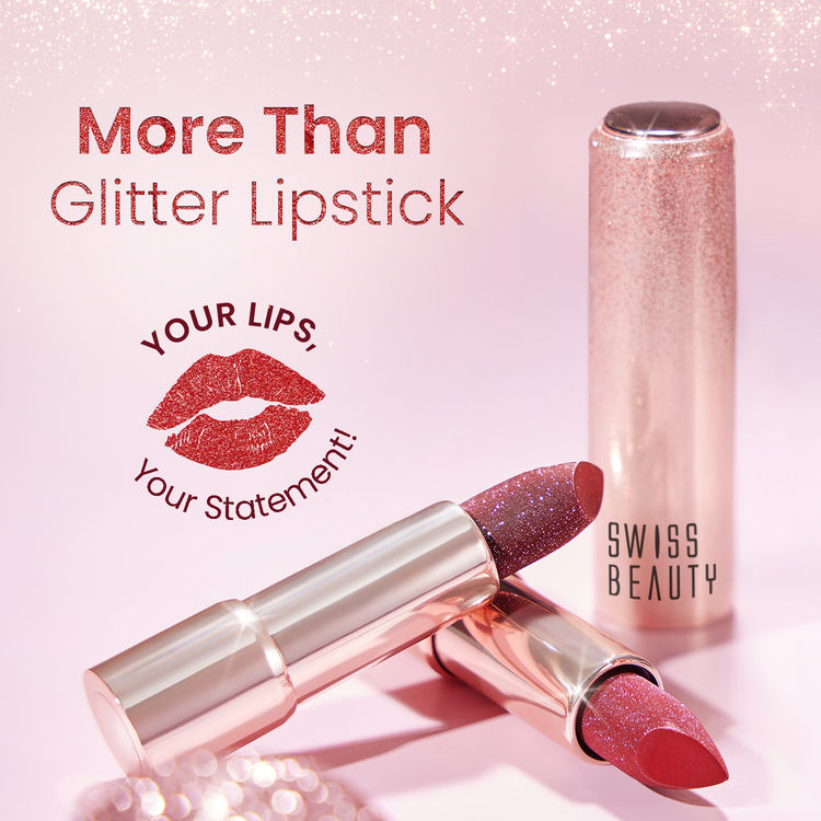 Swiss Beauty More Than Glitter Lipstick (2 Glitz Pink)