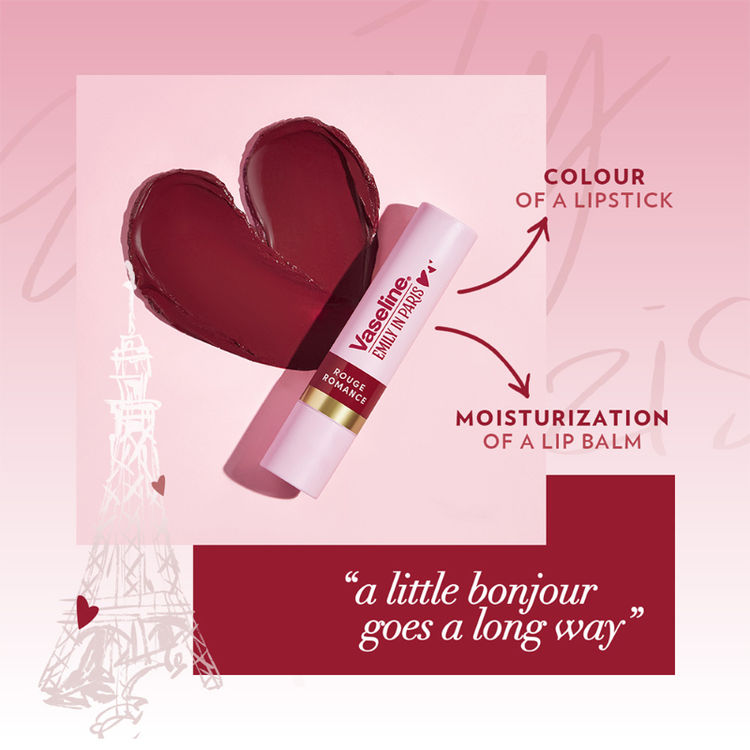 Vaseline Emily In Paris Tinted Lip Balm Stick - Rouge Romance
(3g)