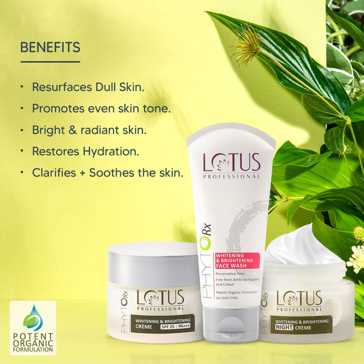 Lotus Professional PhytoRx Whitening & Brightening Day & Night Face Cream Combo, For All Skin Types
(180g)