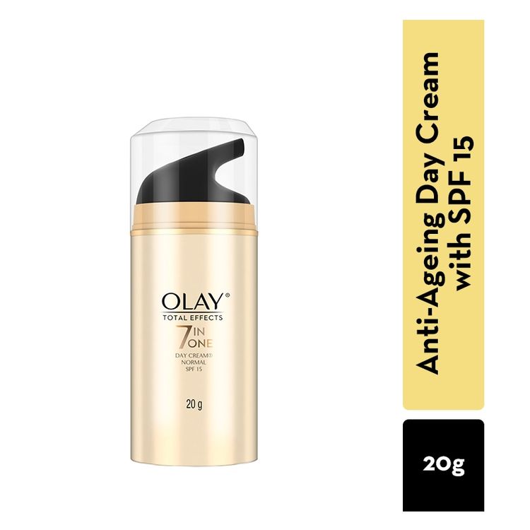 Olay Total Effects Day Cream With SPF 15 Normal, Fights 7 Signs Of Ageing With Niacinamide
(20g)