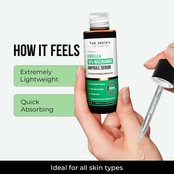 Dr. Sheth's Centella & 10% Niacinamide Ampoule Serum - 30ml