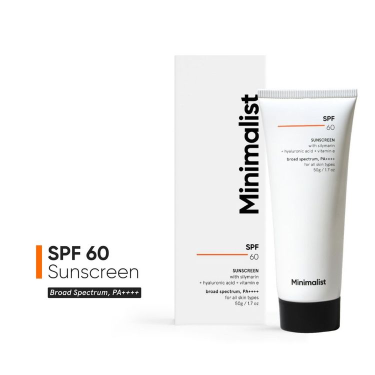 Minimalist SPF 60 PA ++++ Sunscreen - Pregnancy & Lactation Safe For Sensitive Skin
(50gm)