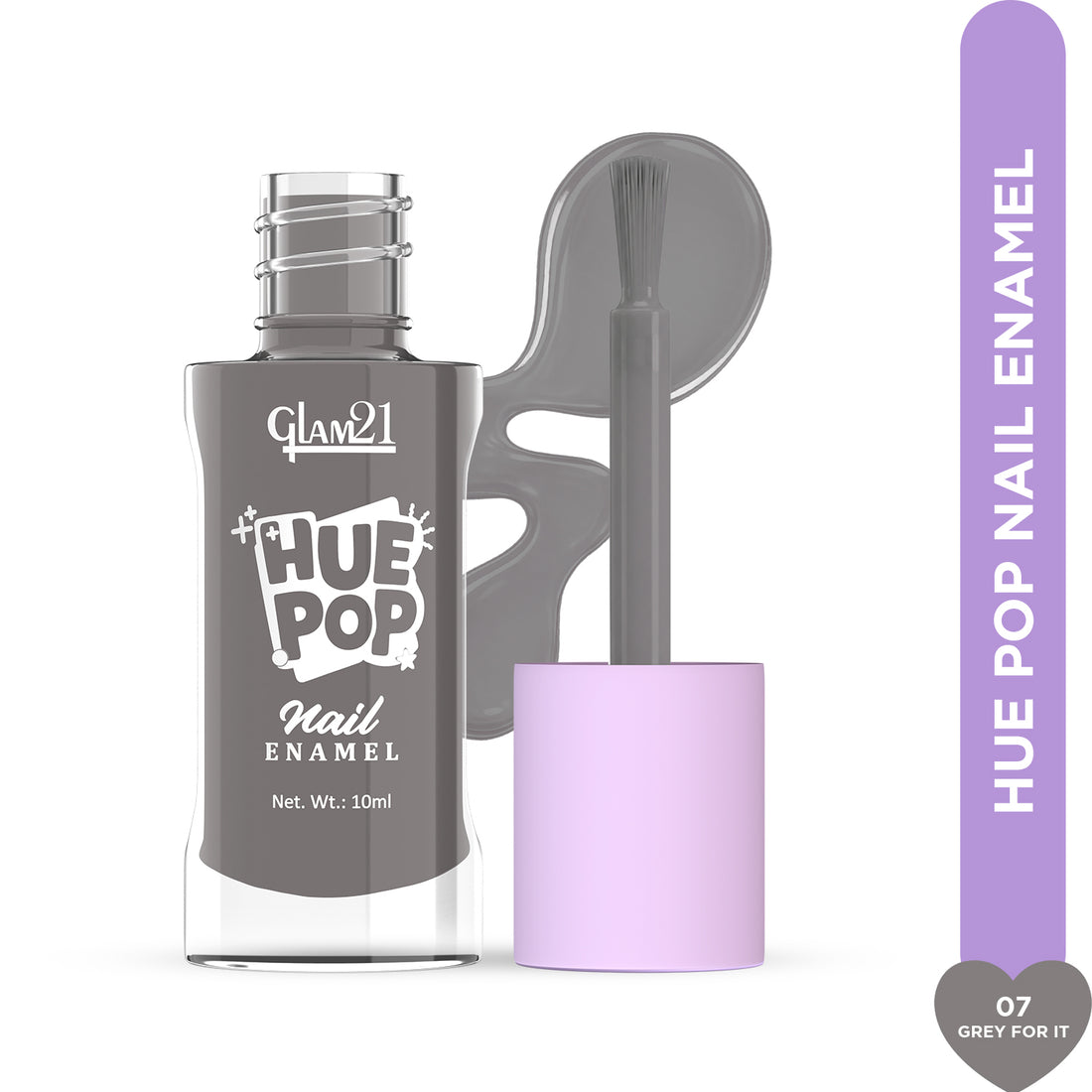 Glam21 Hue Pop Nail Paint / 07 Grey For It