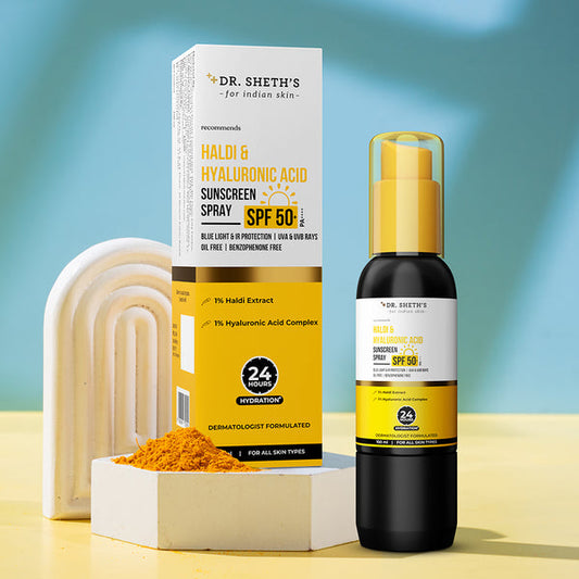 Dr. Sheth's Haldi & Hyaluronic Acid Sunscreen Spray - 100ml