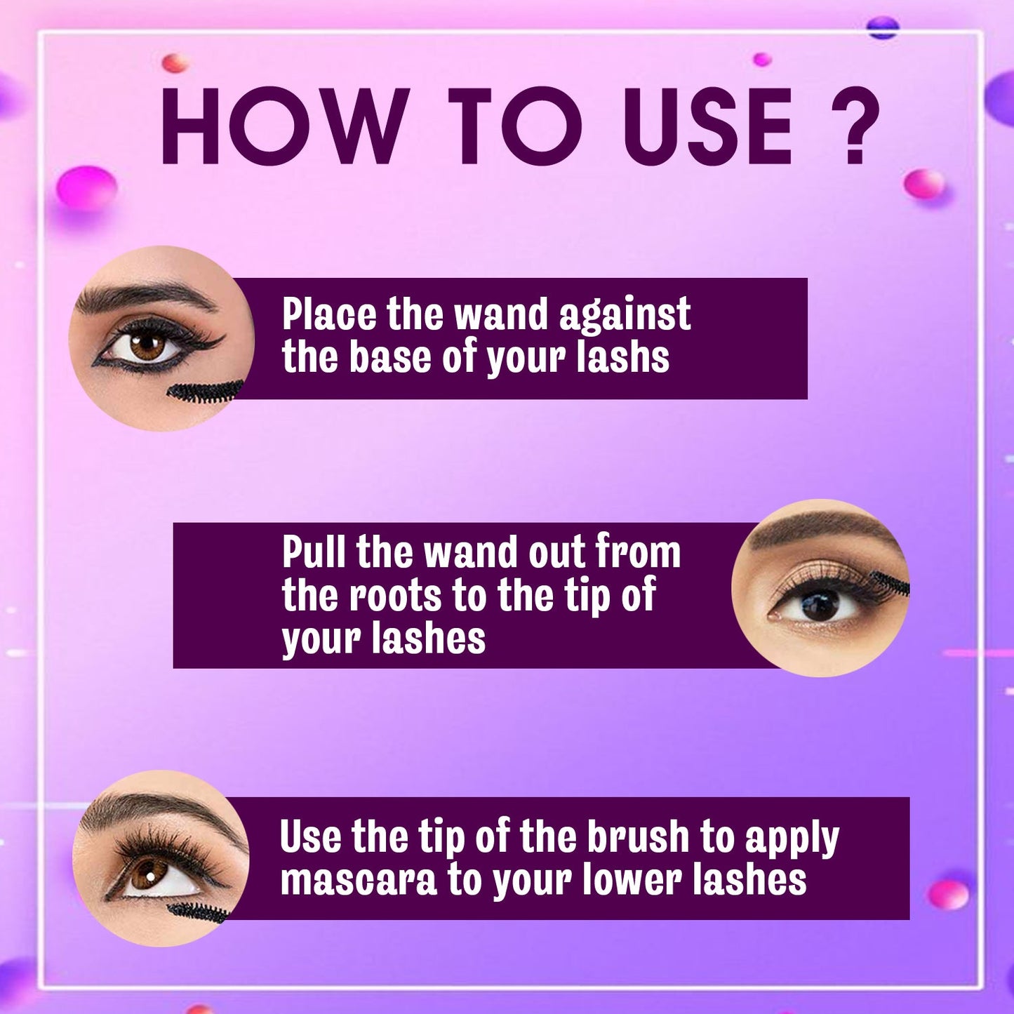Fashion Color Waterproof Mascara Double Effect
