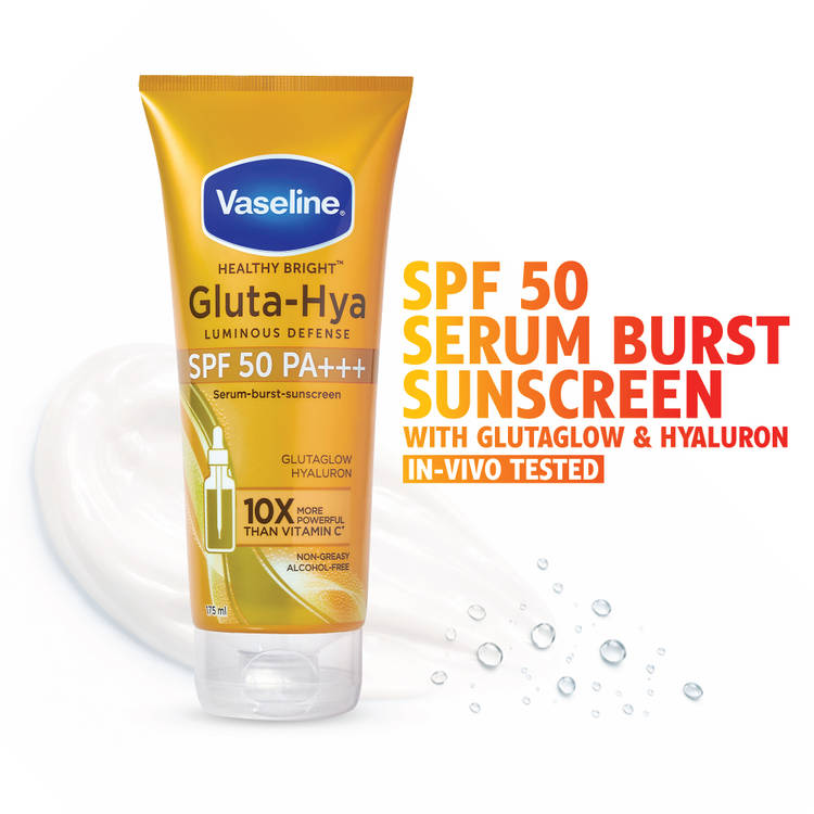 Vaseline Gluta Hya Antioxidant SPF 50 PA+++ Sunscreen (175ml)