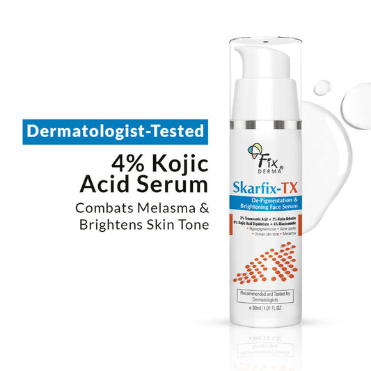 Fixderma Skarfix-TX De-Pigmentation & Brightening Face Serum | Treat pigmentation & dark spots with 3% Tranexamic acid