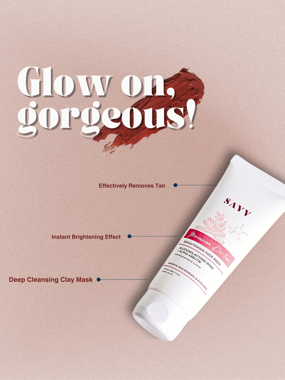 SAYY Moroccan De-Tan Brightening Face Pack 100g