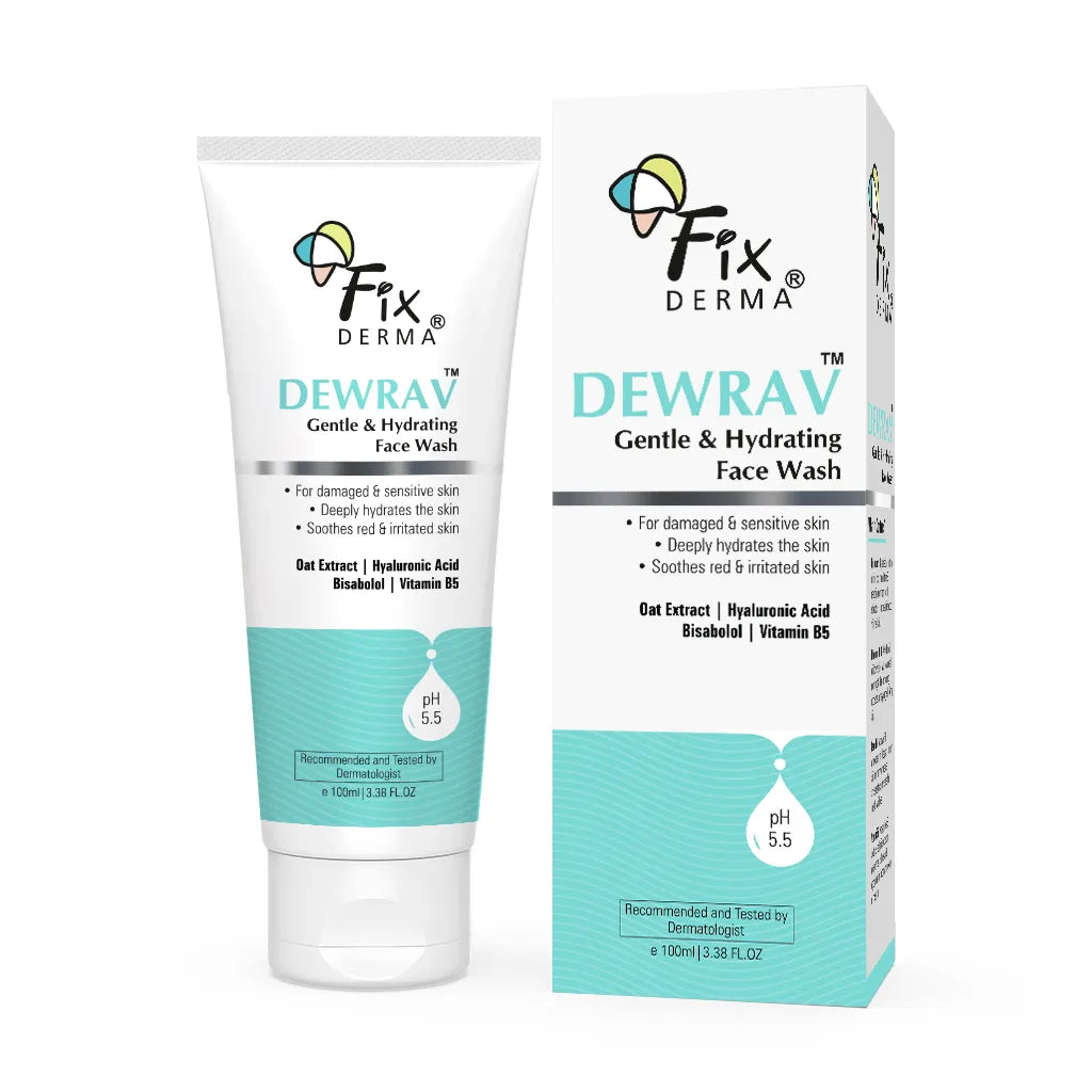 Fixderma Dewrav Gentle & Hydrating Face Wash | Hydrating face wash for dry skin 100ml
