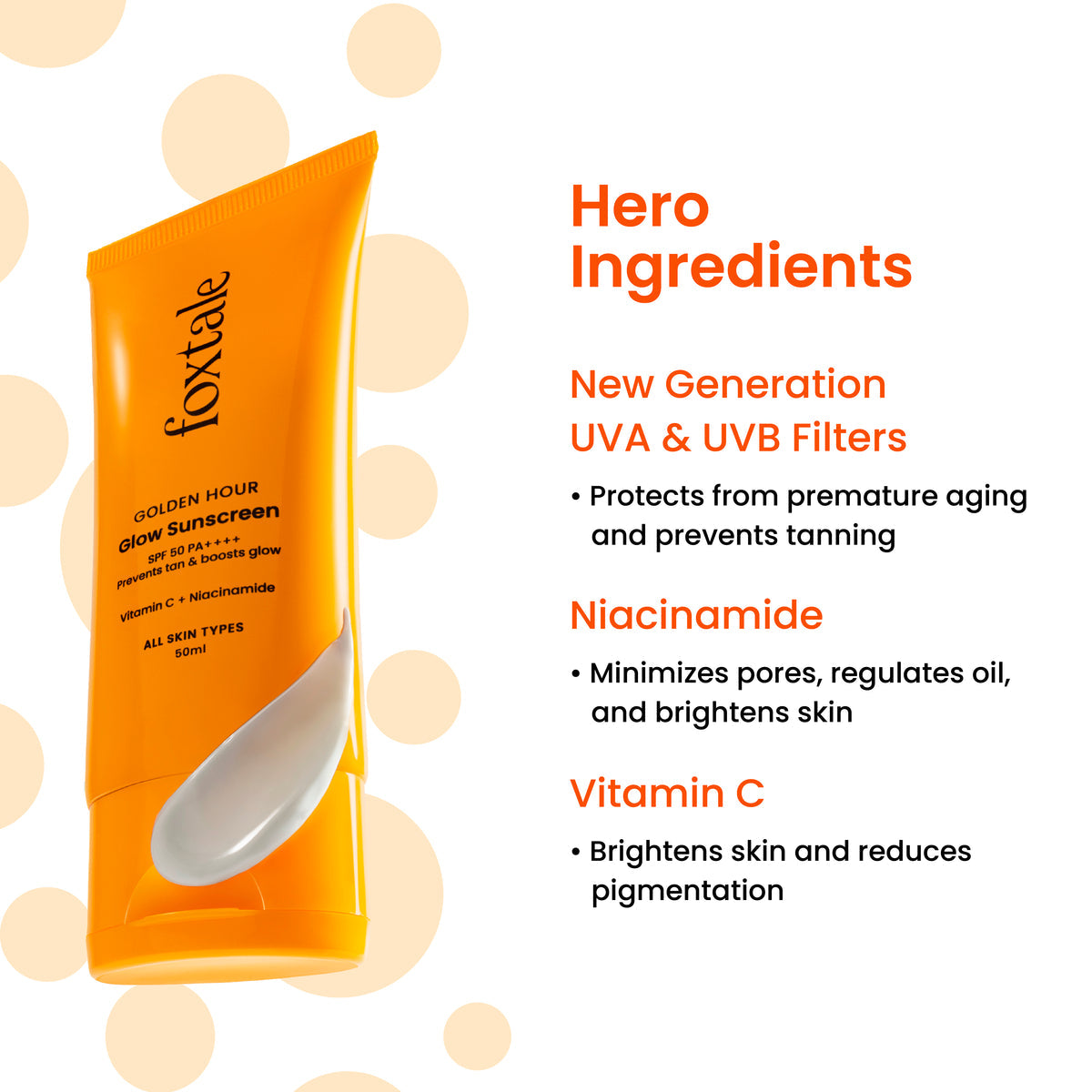 Foxtale SPF 50 Glow Sunscreen 50ml