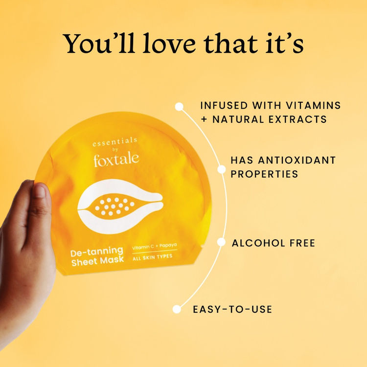 Foxtale Essentials De - Tanning Sheet Mask Vitamin C & Papaya
(20ml)