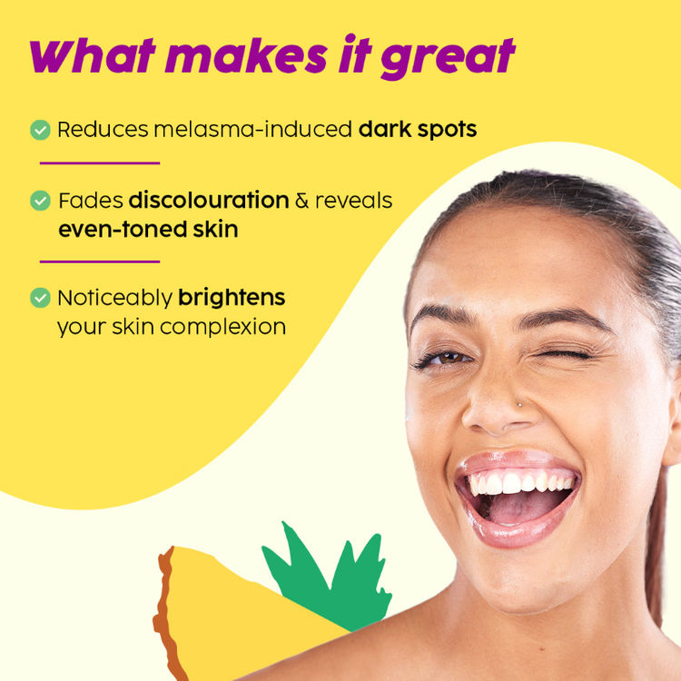 Plix 2% Alpha Arbutin Pineapple Serum for Pigmentation & Dark Spot Reduction
(30ml)