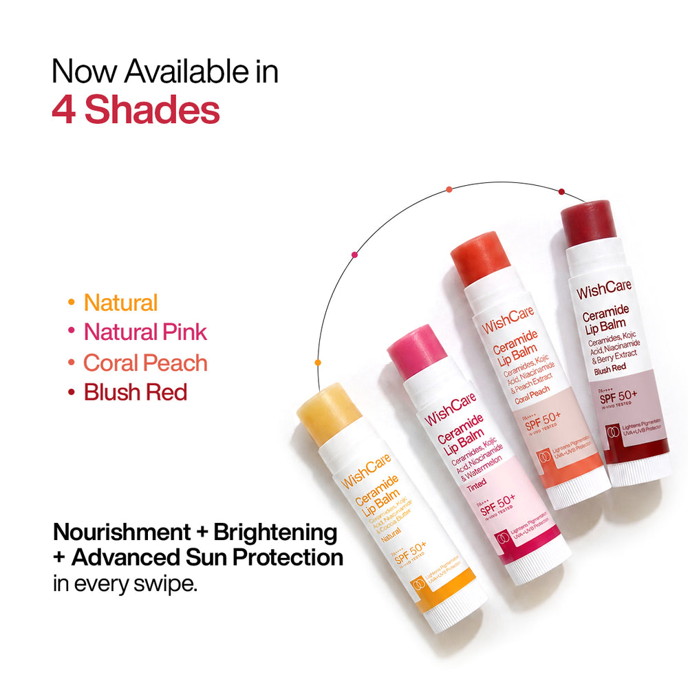 Wishcare Ceramide Lip Balm with SPF 50 PA+++ Natural Pink