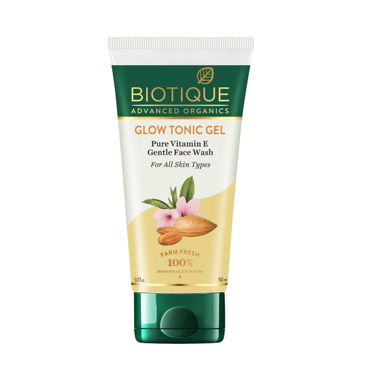 Biotique Advanced Organics Glow Tonic Gel Pure Vitamin E Gentle Face Wash (150ml)