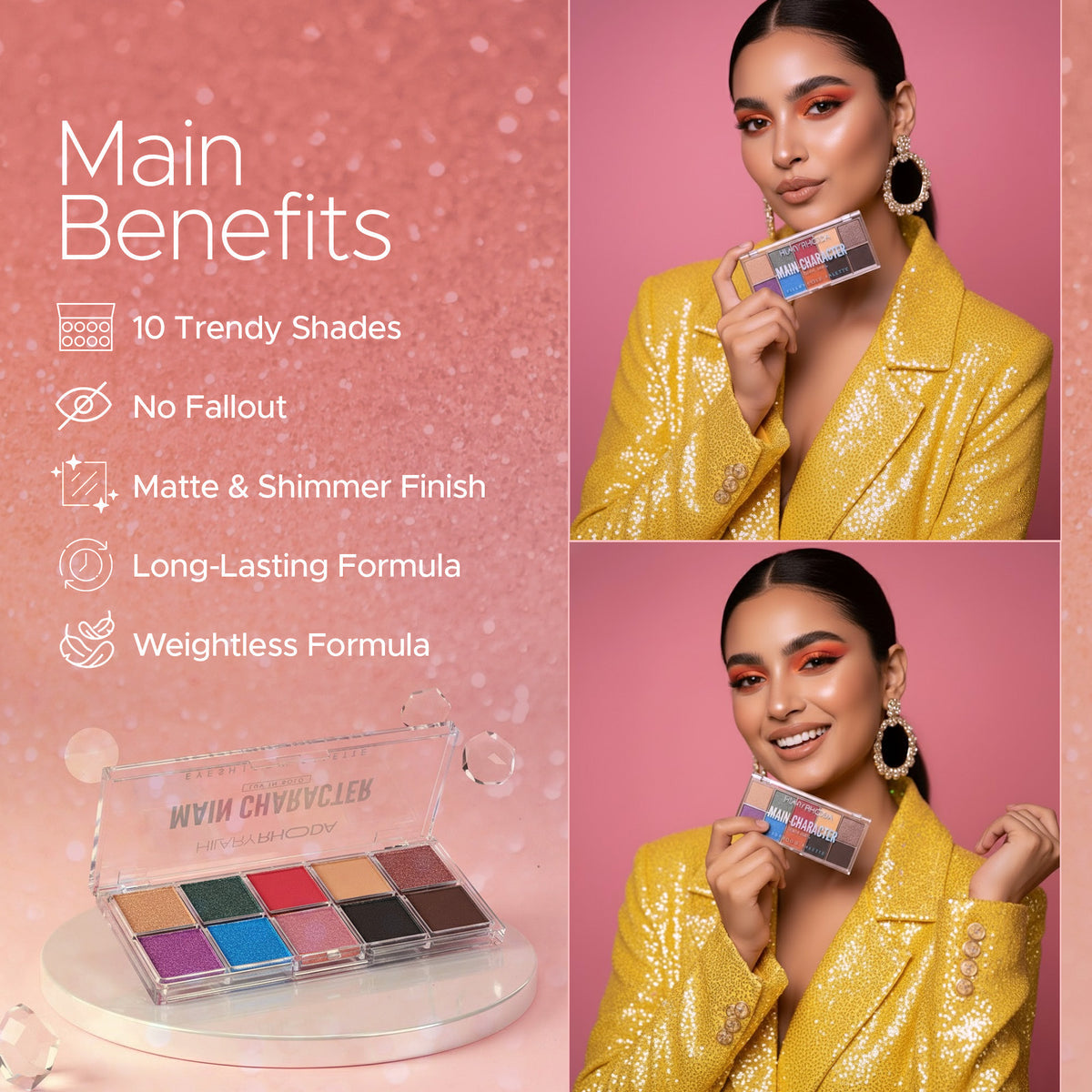 Hilary Rhoda Main Character Eyeshadow Palette (Luv in Bold 01)