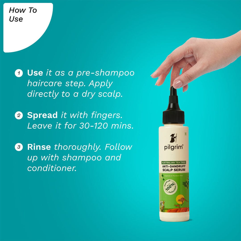 Pilgrim Australian Tea Tree Anti-Dandruff Scalp Serum
Pre-Shampoo Treatment To Keep Dandruff Away