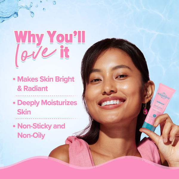Aqualogica Radiance+ Oil Free Moisturizer with Watermelon & Niacinamide for Radiant Skin - 100g