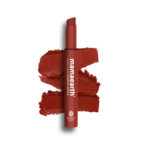 Mamaearth Moisture Matte Longstay Lipstick with Avocado Oil & Vitamin E (Citrus Nude)