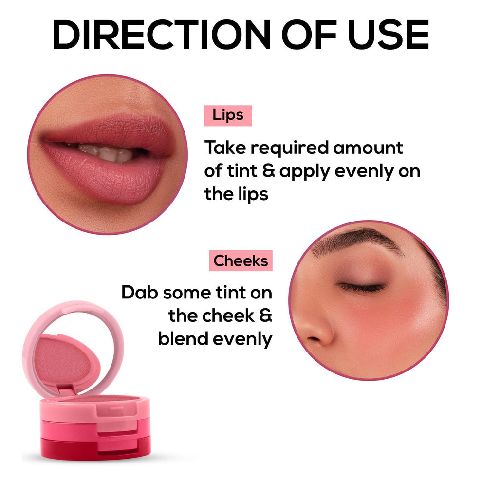 RENEE Glam Stack 3-In-1 Lip & Cheek Tint (Pink)