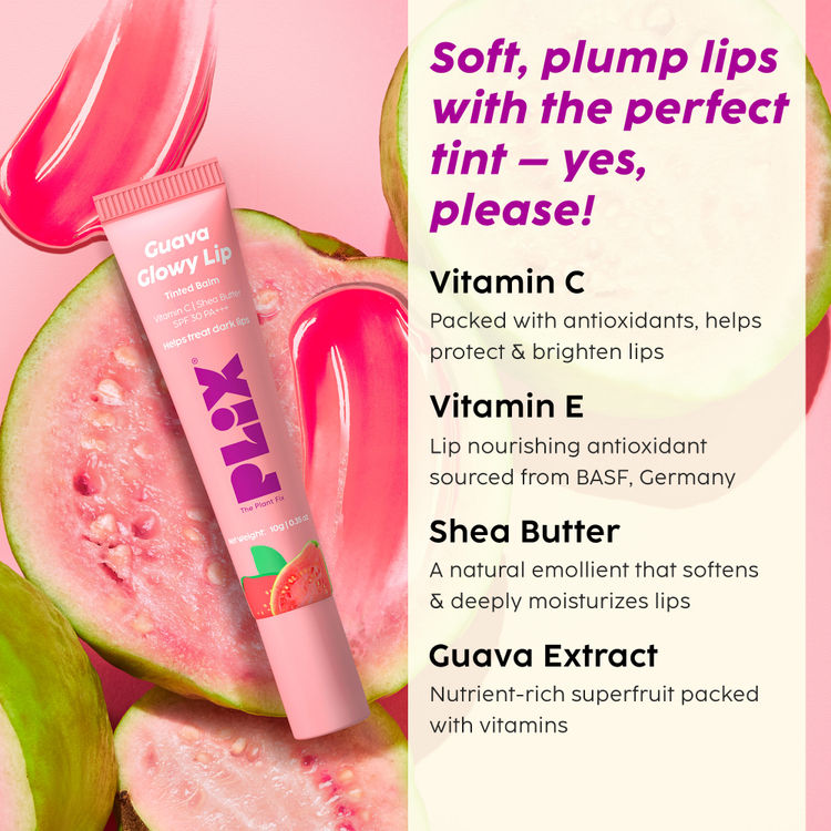 Plix Guava Glowy Lip Tinted Balm
(10g)