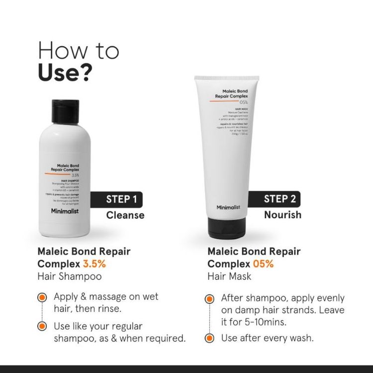 Minimalist Maleic Bond Repair Complex 5% Hair Treatment Mask With Transglutaminase, Amino Acids
(200 g)