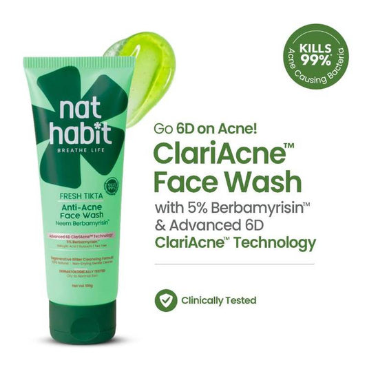 Nat Habit Anti-Acne Neem Berbamyrisin Tikta Face Wash (100 g)
