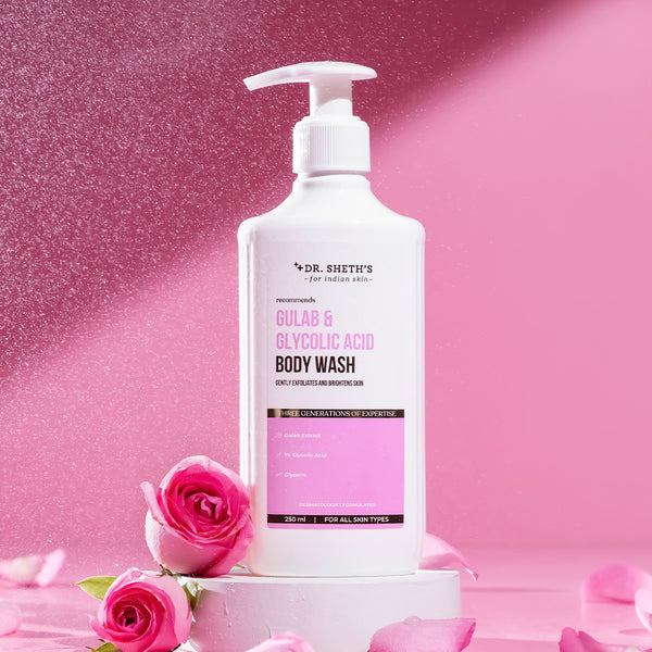 Dr. Sheth's Gulab & Glycolic Acid Body Wash - 250ml