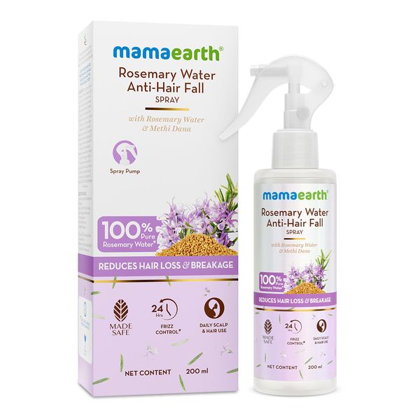 Mamaearth Rosemary Water Anti-Hair Fall Spray with 100% Pure Steam Distilled Rosemary Water & Methi Dana for Hair - 200 ml