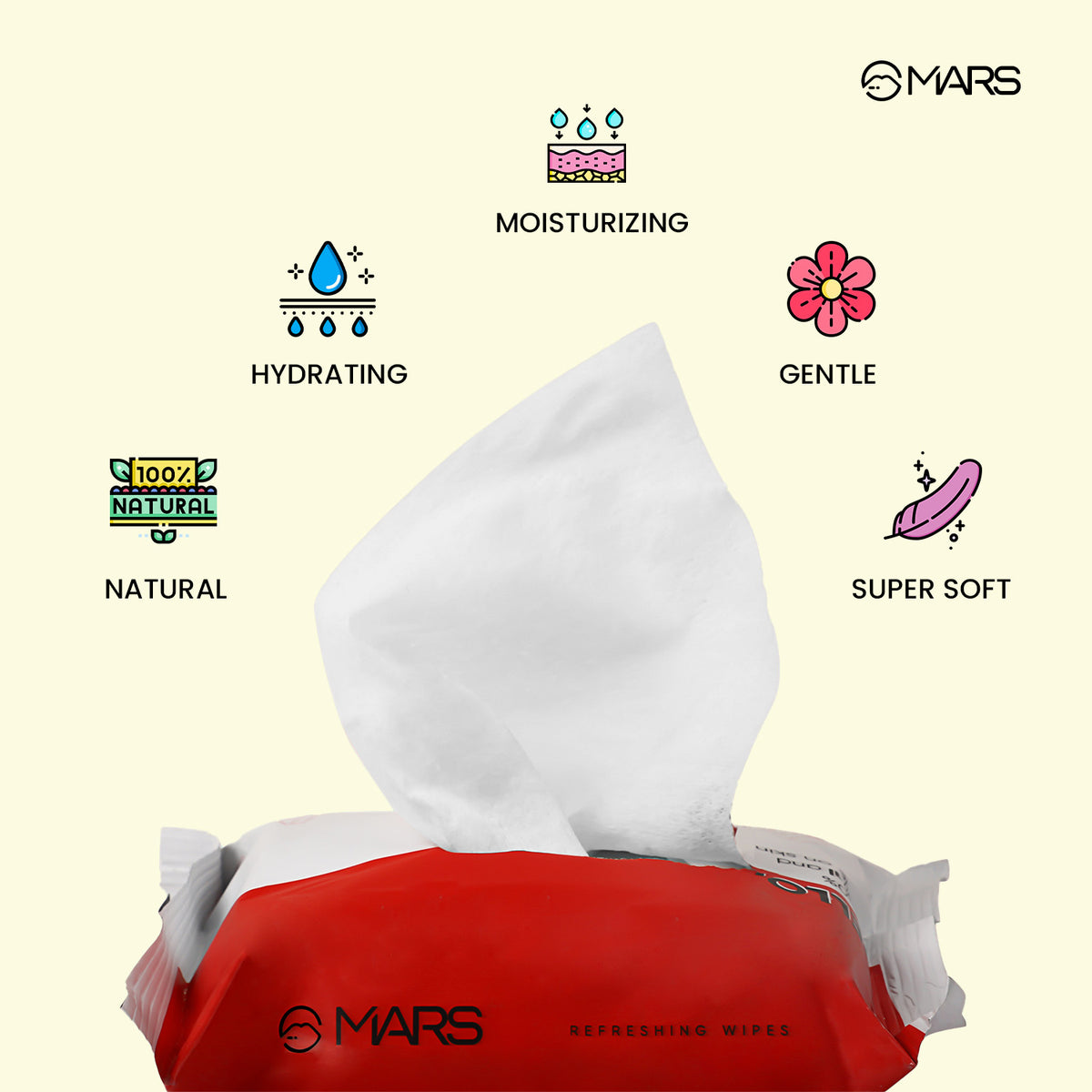 Mars Natural Wet Wipes (Ice)