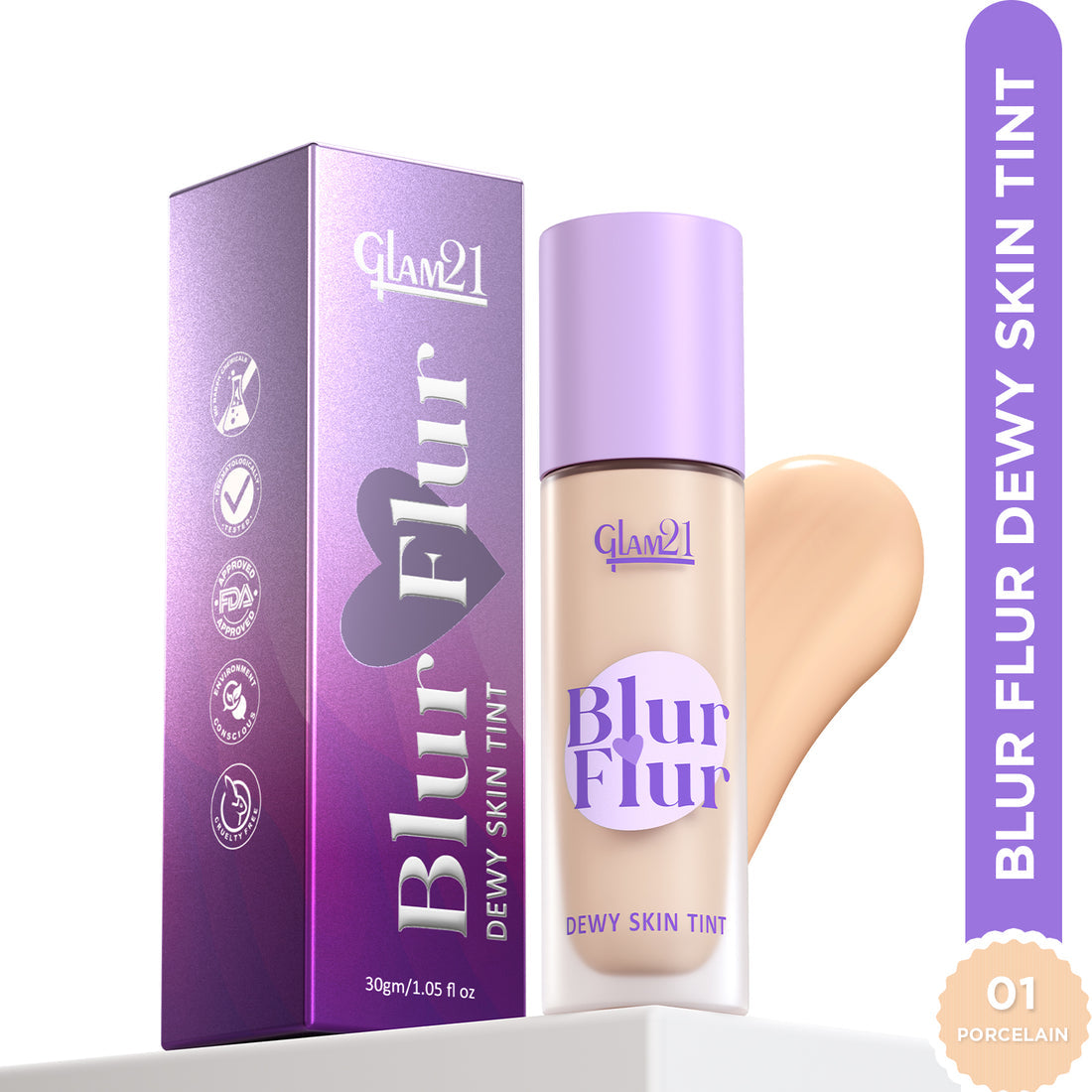Glam21 Blur Flur Dewy Skin Tint (01 Porcelain)