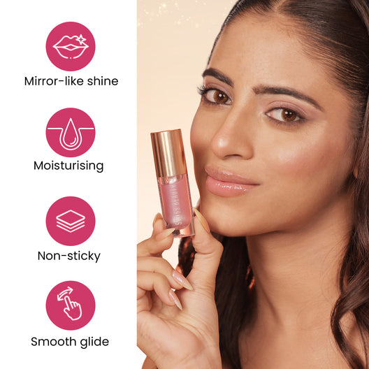 Swiss Beauty Moist Heist Shimmer Lip Oil 01(Nude Flash)