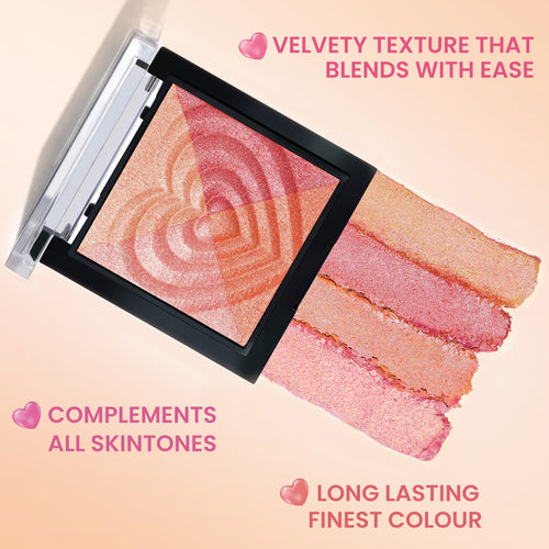 Insight Cosmetics Glow Play Blush & Highlighter (4 IN 1) (Sparkle Finch)