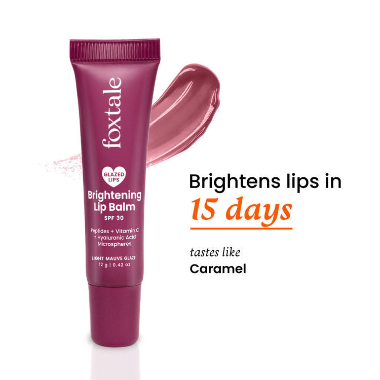 Foxtale Brightening Lip Balm With Peptides, Vitamin C & Hyaluronic Acid - Light Mauve Glaze
(12g)