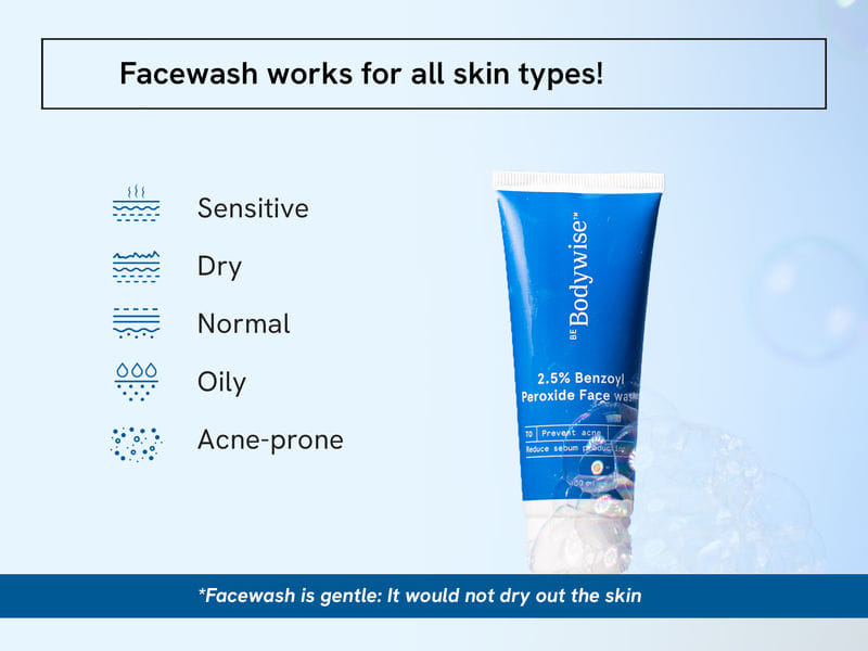 Be Bodywise 2.5% Benzoyl Peroxide Facewash
