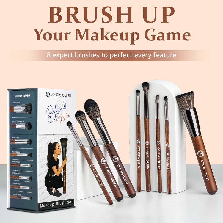 Colors Queen Blend & Buff Makeup Brush Set (8pcs)